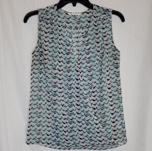 Cabi Sheer Wrap Top With Birds